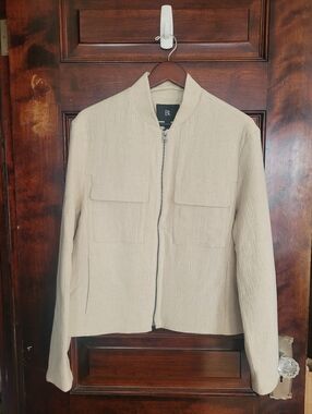 Banana Republic Light Beige Cotton-Linen Jacket